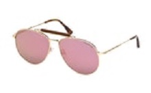 Tom Ford Sean Aviator Sunglasses for Women, Rose / Pink.